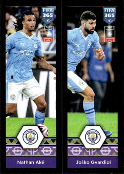 Nathan Ake / Josko Gvardiol Manchester City samolepka Panini FIFA 365 2025 #395