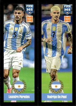 Leandro Paredes / Rodrigo De Paul Argentina samolepka Panini FIFA 365 2025 Golden Tribute #419