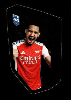 William Saliba samolepka Panini FIFA 365 2025 My Golden Team - Titanic D-Fence #SAL