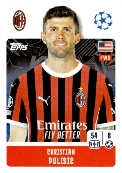 Christian Pulisic A.C. Milan samolepka Topps UEFA Champions League 2024/25 #38
