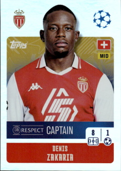 Denis Zakaria AS Monaco samolepka Topps UEFA Champions League 2024/25 Captain #53