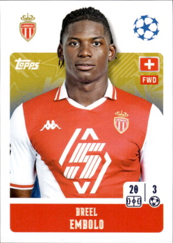 Breel Embolo AS Monaco samolepka Topps UEFA Champions League 2024/25 #63