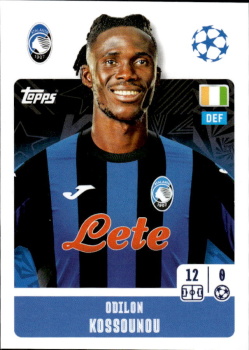Odilon Kossounou Atalanta BC samolepka Topps UEFA Champions League 2024/25 #81