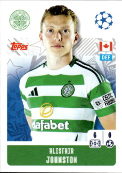 Alistair Johnston Celtic Glasgow samolepka Topps UEFA Champions League 2024/25 #140