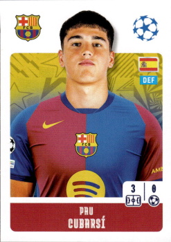 Pau Cubarsi FC Barcelona samolepka Topps UEFA Champions League 2024/25 #164