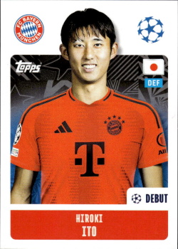 Hiroki Ito Bayern Munchen samolepka Topps UEFA Champions League 2024/25 #174