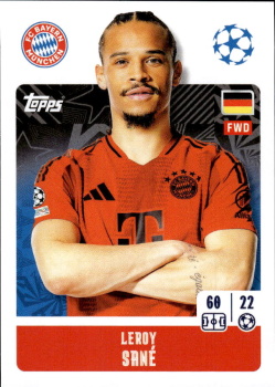 Leroy Sane Bayern Munchen samolepka Topps UEFA Champions League 2024/25 #183