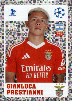 Gianluca Prestianni SL Benfica samolepka Topps UEFA Champions League 2024/25 1st Sticker #239