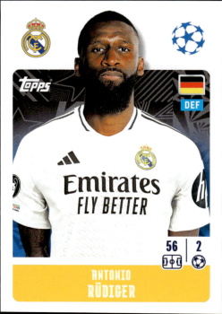 Antonio Rudiger Real Madrid samolepka Topps UEFA Champions League 2024/25 #322