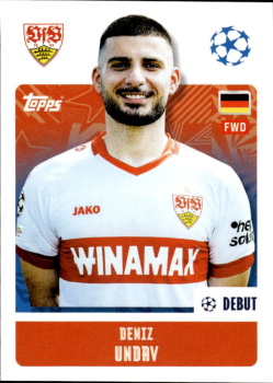 Deniz Undav VfB Stuttgart samolepka Topps UEFA Champions League 2024/25 #388