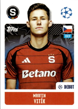 Martin Vitik Sparta Praha samolepka Topps UEFA Champions League 2024/25 #422