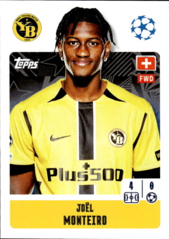 Joel Monteiro BSC Young Boys samolepka Topps UEFA Champions League 2024/25 #441