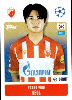 Young Woo Seol Crvena Zvezda samolepka Topps UEFA Champions League 2024/25 #459