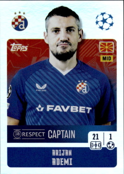 Arijan Ademi Dinamo Zagreb samolepka Topps UEFA Champions League 2024/25 Captain #468