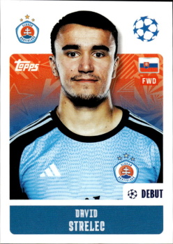 David Strelec Slovan Bratislava samolepka Topps UEFA Champions League 2024/25 #502