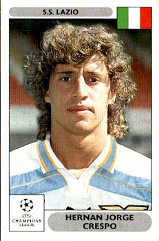 Hernan Jorge Crespo Lazio Roma samolepky Panini UEFA Champions League 2000/01 #92