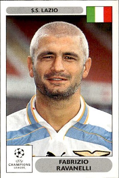 Fabrizio Ravanelli Lazio Roma samolepky Panini UEFA Champions League 2000/01 #94