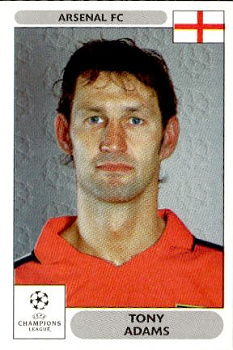 Tony Adams Arsenal samolepky Panini UEFA Champions League 2000/01 #98