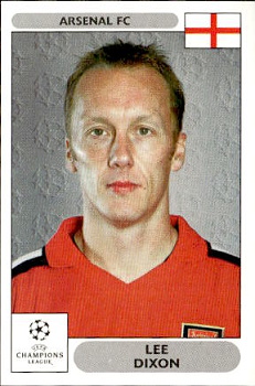 Lee Dixon Arsenal samolepky Panini UEFA Champions League 2000/01 #99