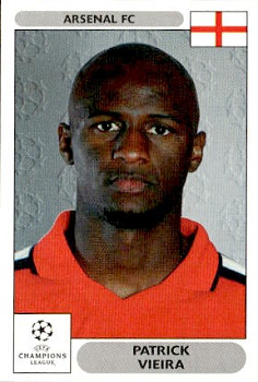 Patrick Vieira Arsenal samolepky Panini UEFA Champions League 2000/01 #108
