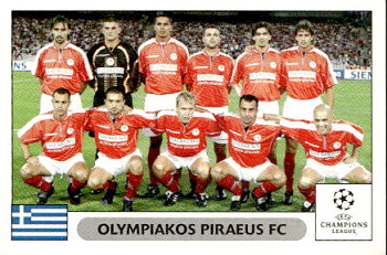 Team Photo Olympiacos FC samolepky Panini UEFA Champions League 2000/01 #115