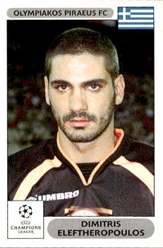 Dimitris Eleftheropoulos Olympiacos FC samolepky Panini UEFA Champions League 2000/01 #116