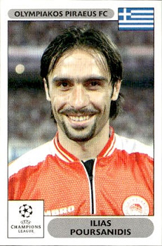 Ilias Poursanidis Olympiacos FC samolepky Panini UEFA Champions League 2000/01 #119