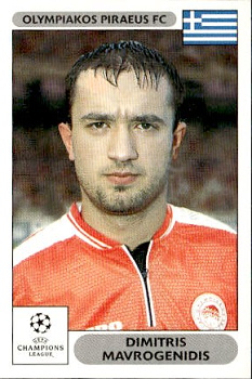 Dimitris Mavrogenidis Olympiacos FC samolepky Panini UEFA Champions League 2000/01 #120