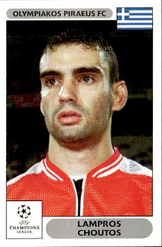 Lampros Choutos Olympiacos FC samolepky Panini UEFA Champions League 2000/01 #133