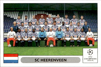 Team Photo SC Heerenveen samolepky Panini UEFA Champions League 2000/01 #134