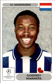 Godfrey Nwankpa SC Heerenveen samolepky Panini UEFA Champions League 2000/01 #141