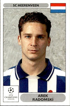 Arek Radomski SC Heerenveen samolepky Panini UEFA Champions League 2000/01 #145