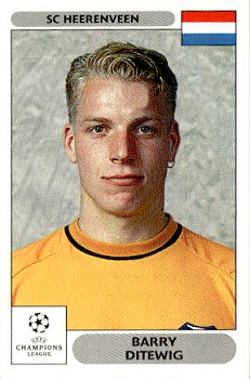 Barry Ditewig SC Heerenveen samolepky Panini UEFA Champions League 2000/01 #152