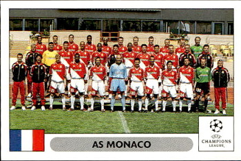Team Photo AS Monaco samolepky Panini UEFA Champions League 2000/01 #153
