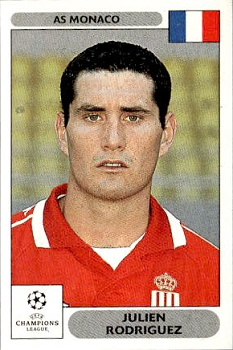 Julien Rodriguez AS Monaco samolepky Panini UEFA Champions League 2000/01 #159