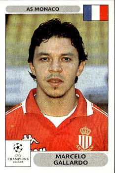 Marcelo Gallardo AS Monaco samolepky Panini UEFA Champions League 2000/01 #163