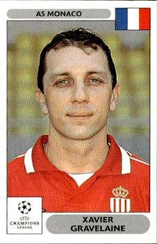Xavier Gravelaine AS Monaco samolepky Panini UEFA Champions League 2000/01 #167