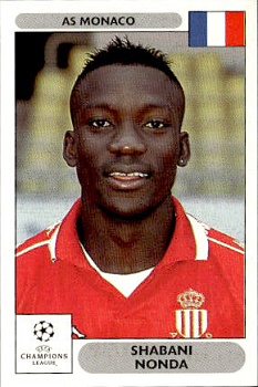 Shabani Nonda AS Monaco samolepky Panini UEFA Champions League 2000/01 #168