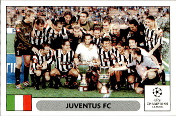 Team Photo Juventus FC samolepky Panini UEFA Champions League 2000/01 #172