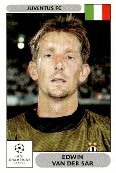 Edwin van der Sar Juventus FC samolepky Panini UEFA Champions League 2000/01 #173
