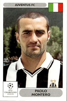 Paolo Montero Juventus FC samolepky Panini UEFA Champions League 2000/01 #176