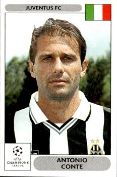 Antonio Conte Juventus FC samolepky Panini UEFA Champions League 2000/01 #181