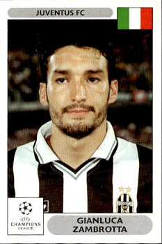 Gianluca Zambrotta Juventus FC samolepky Panini UEFA Champions League 2000/01 #184