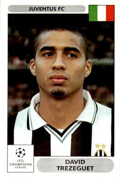 David Trezeguet Juventus FC samolepky Panini UEFA Champions League 2000/01 #190