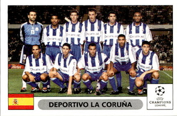 Team Photo Deportivo La Coruna samolepky Panini UEFA Champions League 2000/01 #191