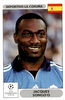 Jacques Songo'o Deportivo La Coruna samolepky Panini UEFA Champions League 2000/01 #192