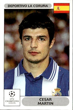 Cesar Martin Deportivo La Coruna samolepky Panini UEFA Champions League 2000/01 #196