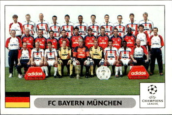 Team Photo Bayern Munchen samolepky Panini UEFA Champions League 2000/01 #210