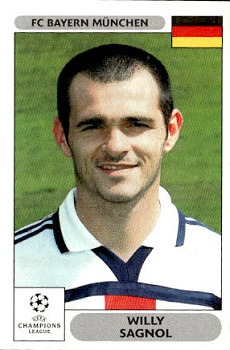 Willy Sagnol Bayern Munchen samolepky Panini UEFA Champions League 2000/01 #216