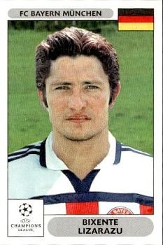 Bixente Lizarazu Bayern Munchen samolepky Panini UEFA Champions League 2000/01 #220